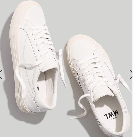 Madewell womens Sidewalk Low-Top Sneakers in white size 6 - Picture 3 of 11